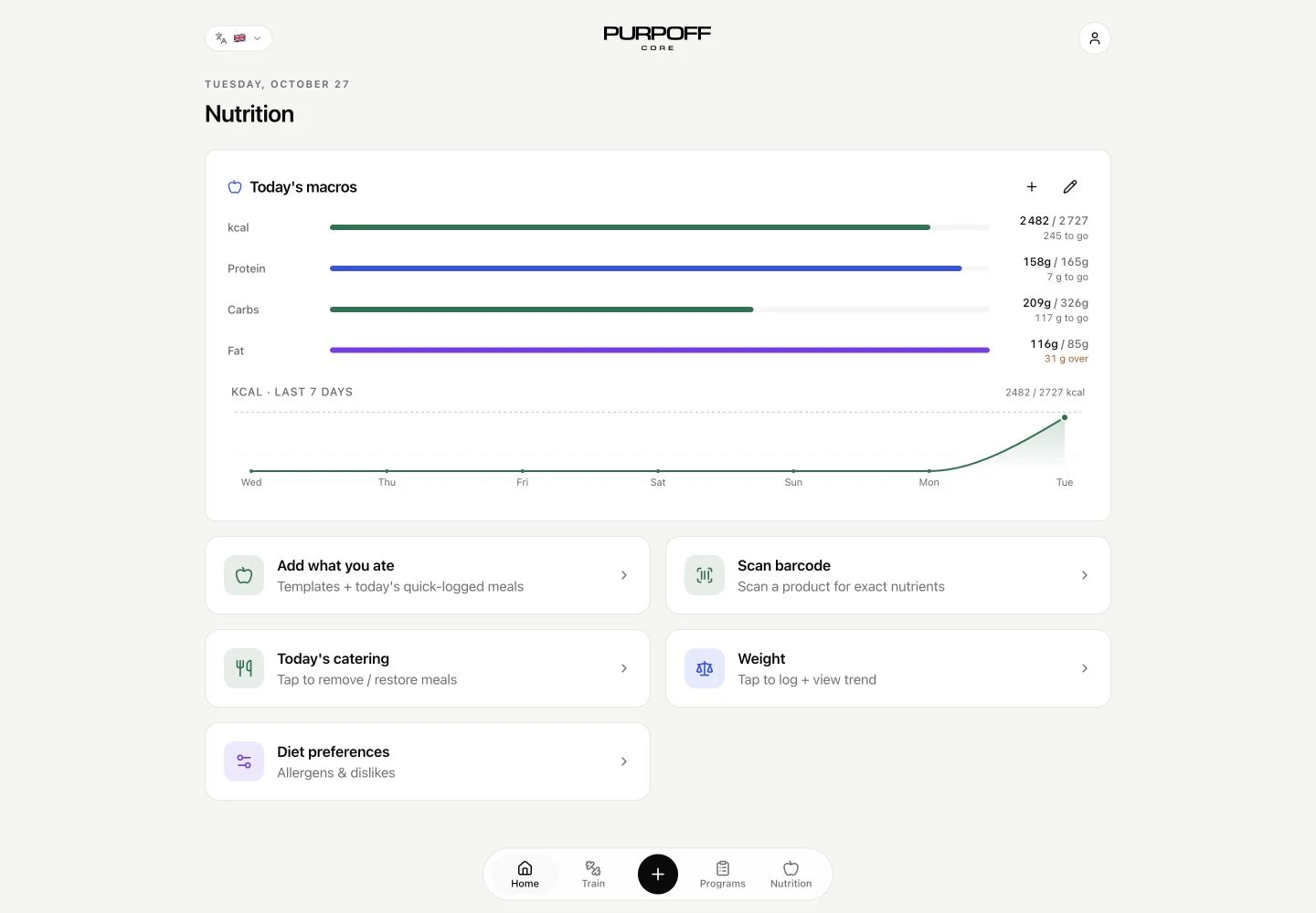 Nutrition without the logging